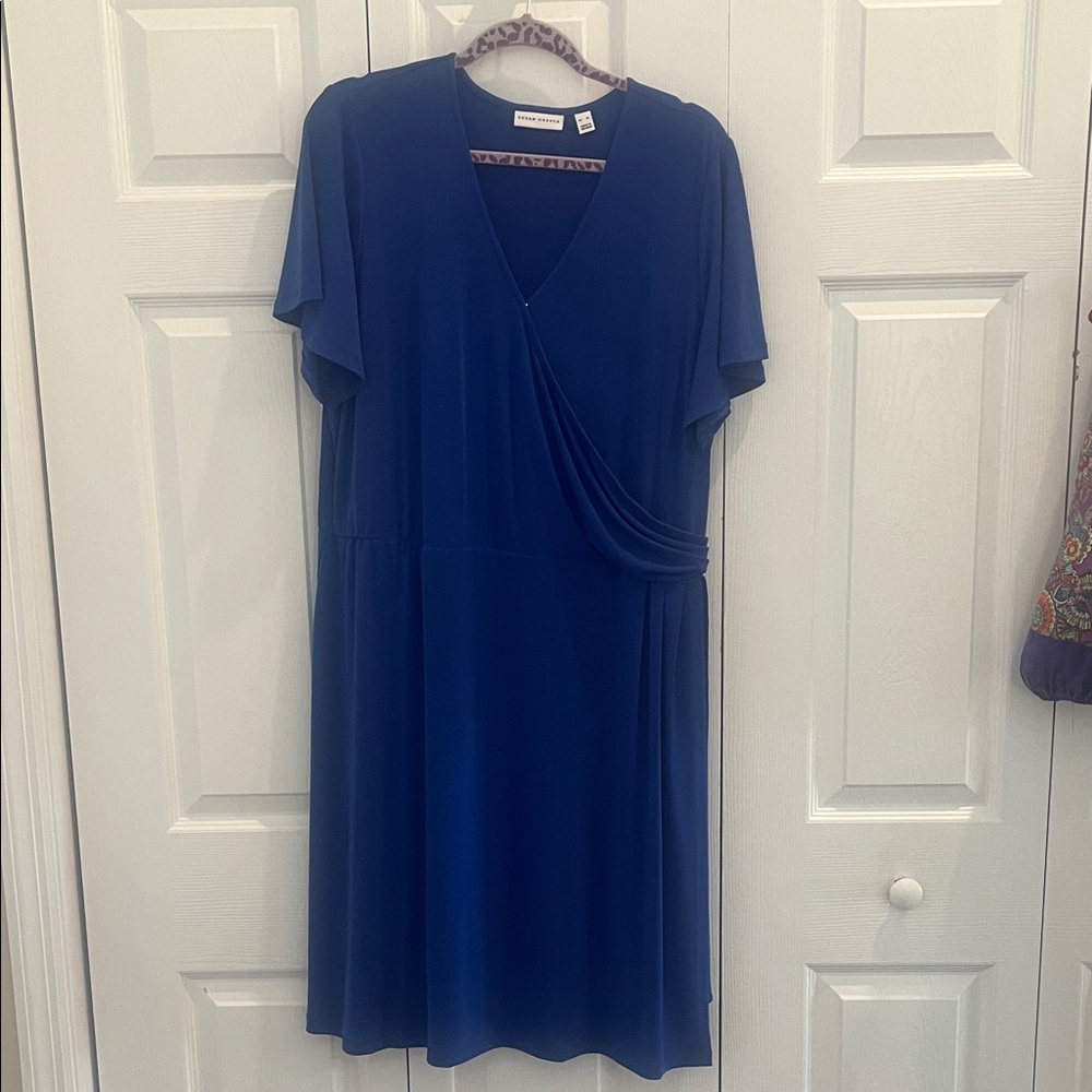 Susan Graver Deep Blue Midi Dress